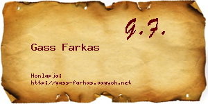 Gass Farkas névjegykártya